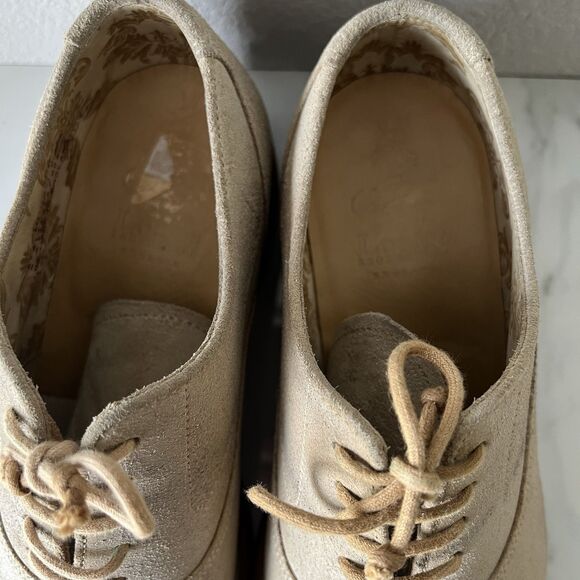 Loake Bros Shoemakers Monarch Suede Oxfords Size 8 Beige